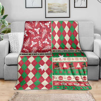 St Kitts & Nevis Cricket Christmas Blanket Merry Xmas Patriots - Wonder Print Shop