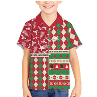 Personalized St Kitts & Nevis Cricket Christmas Family Matching Mermaid Dress and Hawaiian Shirt Merry Xmas Patriots - Wonder Print Shop