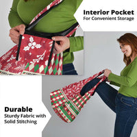 St Kitts & Nevis Cricket Christmas Grocery Bag Merry Xmas Patriots - Wonder Print Shop