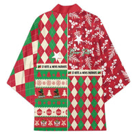 Personalized St Kitts & Nevis Cricket Christmas Kimono Merry Xmas Patriots - Wonder Print Shop