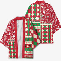 Personalized St Kitts & Nevis Cricket Christmas Kimono Merry Xmas Patriots - Wonder Print Shop