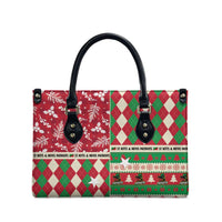 St Kitts & Nevis Cricket Christmas Leather Bag Merry Xmas Patriots - Wonder Print Shop