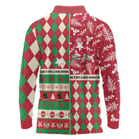 Personalized St Kitts & Nevis Cricket Christmas Long Sleeve Polo Shirt Merry Xmas Patriots - Wonder Print Shop