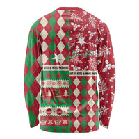 Personalized St Kitts & Nevis Cricket Christmas Long Sleeve Shirt Merry Xmas Patriots - Wonder Print Shop