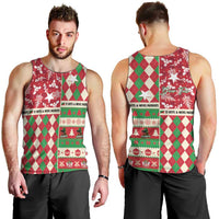 Personalized St Kitts & Nevis Cricket Christmas Men Tank Top Merry Xmas Patriots - Wonder Print Shop