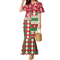 Personalized St Kitts & Nevis Cricket Christmas Mermaid Dress Merry Xmas Patriots - Wonder Print Shop