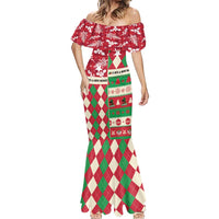 Personalized St Kitts & Nevis Cricket Christmas Mermaid Dress Merry Xmas Patriots - Wonder Print Shop