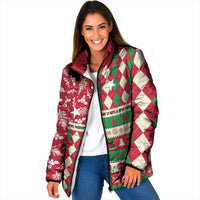 Personalized St Kitts & Nevis Cricket Christmas Padded Jacket Merry Xmas Patriots - Wonder Print Shop