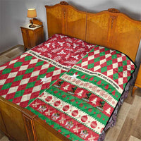 St Kitts & Nevis Cricket Christmas Quilt Merry Xmas Patriots - Wonder Print Shop