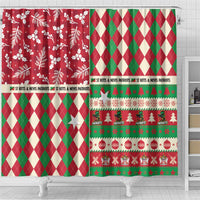 St Kitts & Nevis Cricket Christmas Shower Curtain Merry Xmas Patriots - Wonder Print Shop