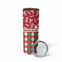 Personalized St Kitts & Nevis Cricket Christmas Skinny Tumbler Merry Xmas Patriots - Wonder Print Shop