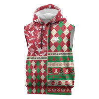 Personalized St Kitts & Nevis Cricket Christmas Sleeveless Hoodie Merry Xmas Patriots - Wonder Print Shop