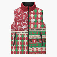 Personalized St Kitts & Nevis Cricket Christmas Sleeveless Puffer Jacket Merry Xmas Patriots - Wonder Print Shop