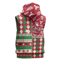 Personalized St Kitts & Nevis Cricket Christmas Sleeveless Zip Hoodie Merry Xmas Patriots - Wonder Print Shop