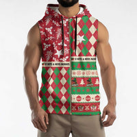 Personalized St Kitts & Nevis Cricket Christmas Sleeveless Zip Hoodie Merry Xmas Patriots - Wonder Print Shop