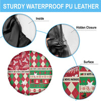 St Kitts & Nevis Cricket Christmas Spare Tire Cover Merry Xmas Patriots - Wonder Print Shop