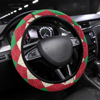 St Kitts & Nevis Cricket Christmas Steering Wheel Cover Merry Xmas Patriots - Wonder Print Shop