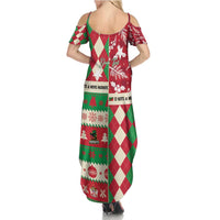 Personalized St Kitts & Nevis Cricket Christmas Summer Maxi Dress Merry Xmas Patriots - Wonder Print Shop