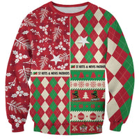 Personalized St Kitts & Nevis Cricket Christmas Sweatshirt Merry Xmas Patriots - Wonder Print Shop