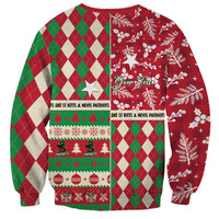 Personalized St Kitts & Nevis Cricket Christmas Sweatshirt Merry Xmas Patriots - Wonder Print Shop