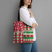 St Kitts & Nevis Cricket Christmas Tote Bag Merry Xmas Patriots - Wonder Print Shop