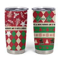 Personalized St Kitts & Nevis Cricket Christmas Tumbler Cup Merry Xmas Patriots - Wonder Print Shop