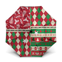 St Kitts & Nevis Cricket Christmas Umbrella Merry Xmas Patriots - Wonder Print Shop