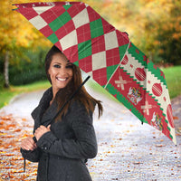 St Kitts & Nevis Cricket Christmas Umbrella Merry Xmas Patriots - Wonder Print Shop