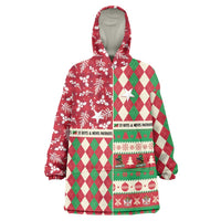 Personalized St Kitts & Nevis Cricket Christmas Wearable Blanket Hoodie Merry Xmas Patriots - Wonder Print Shop