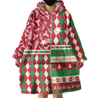 Personalized St Kitts & Nevis Cricket Christmas Wearable Blanket Hoodie Merry Xmas Patriots - Wonder Print Shop