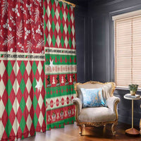 St Kitts & Nevis Cricket Christmas Window Curtain Merry Xmas Patriots - Wonder Print Shop