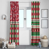 St Kitts & Nevis Cricket Christmas Window Curtain Merry Xmas Patriots - Wonder Print Shop