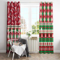 St Kitts & Nevis Cricket Christmas Window Curtain Merry Xmas Patriots - Wonder Print Shop