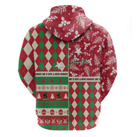 Personalized St Kitts & Nevis Cricket Christmas Zip Hoodie Merry Xmas Patriots - Wonder Print Shop
