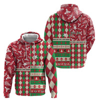 Personalized St Kitts & Nevis Cricket Christmas Zip Hoodie Merry Xmas Patriots - Wonder Print Shop