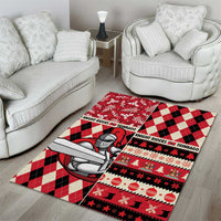 Trinbago Cricket Christmas Area Rug Merry Xmas Knight Riders - Wonder Print Shop