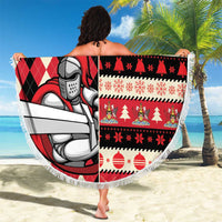 Trinbago Cricket Christmas Beach Blanket Merry Xmas Knight Riders - Wonder Print Shop