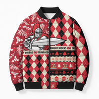 Personalized Trinbago Cricket Christmas Bomber Puffer Jacket Merry Xmas Knight Riders - Wonder Print Shop