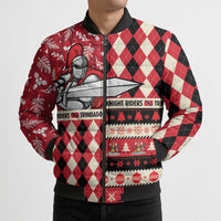 Personalized Trinbago Cricket Christmas Bomber Puffer Jacket Merry Xmas Knight Riders - Wonder Print Shop