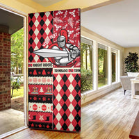 Personalized Trinbago Cricket Christmas Door Cover Merry Xmas Knight Riders - Wonder Print Shop