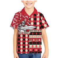 Personalized Trinbago Cricket Christmas Family Matching Mermaid Dress and Hawaiian Shirt Merry Xmas Knight Riders - Wonder Print Shop