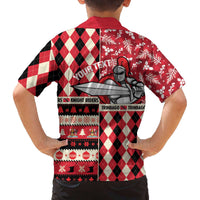 Personalized Trinbago Cricket Christmas Family Matching Off The Shoulder Long Sleeve Dress and Hawaiian Shirt Merry Xmas Knight Riders - Wonder Print Shop