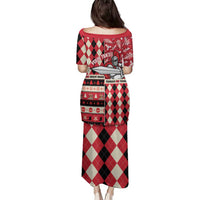 Personalized Trinbago Cricket Christmas Family Matching Puletasi and Hawaiian Shirt Merry Xmas Knight Riders - Wonder Print Shop