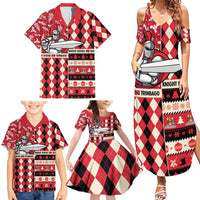 Personalized Trinbago Cricket Christmas Family Matching Summer Maxi Dress and Hawaiian Shirt Merry Xmas Knight Riders - Wonder Print Shop