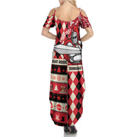 Personalized Trinbago Cricket Christmas Family Matching Summer Maxi Dress and Hawaiian Shirt Merry Xmas Knight Riders - Wonder Print Shop
