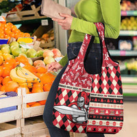 Trinbago Cricket Christmas Grocery Bag Merry Xmas Knight Riders - Wonder Print Shop