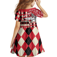 Personalized Trinbago Cricket Christmas Kid Short Sleeve Dress Merry Xmas Knight Riders - Wonder Print Shop