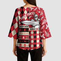 Personalized Trinbago Cricket Christmas Kimono Sleeve Blouse Merry Xmas Knight Riders - Wonder Print Shop