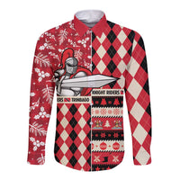 Personalized Trinbago Cricket Christmas Long Sleeve Button Shirt Merry Xmas Knight Riders - Wonder Print Shop