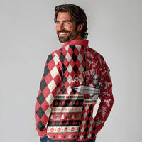 Personalized Trinbago Cricket Christmas Long Sleeve Polo Shirt Merry Xmas Knight Riders - Wonder Print Shop